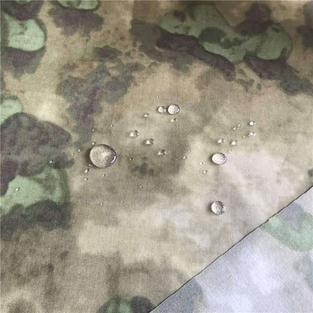 Nylon Cordura Fabric ATACS-FG Camouflage Printed, Waterproof Pu Coating