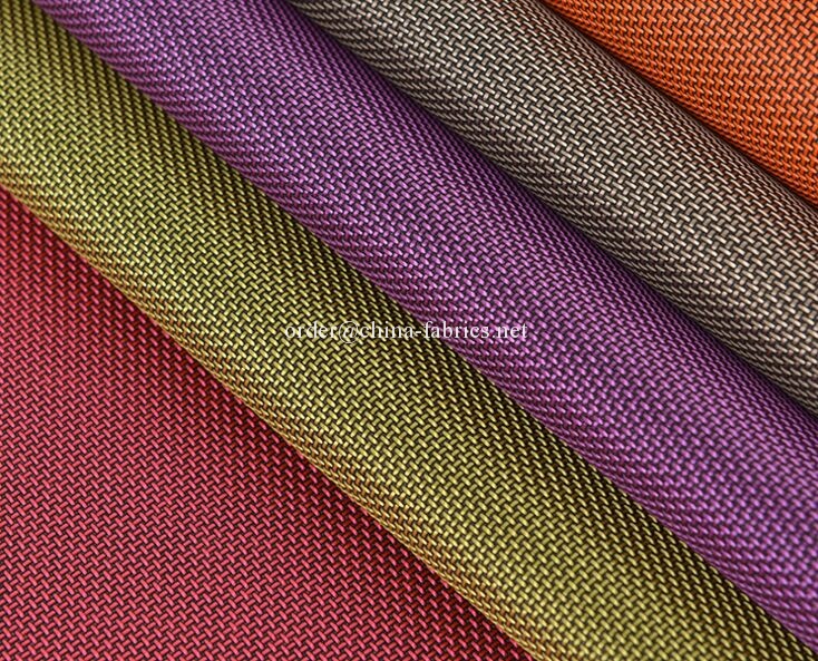 Poliéster dos tonos Jacquard cruzar tela oxford para el bolso